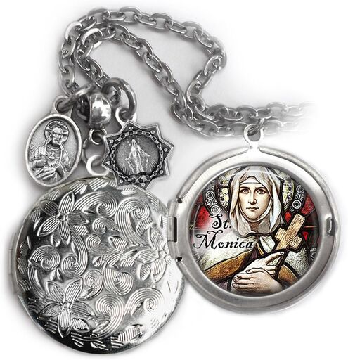 St. Monica Locket Necklace