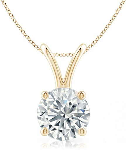 Diamond Deal Lab-Grown Solitaire Pendant Necklace