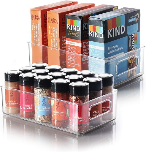 StorageBud Pantry Organization Clear Bins