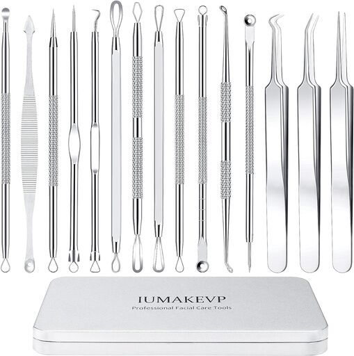 IUMAKEVP 15 PCS Pimple Popper Tool Kit