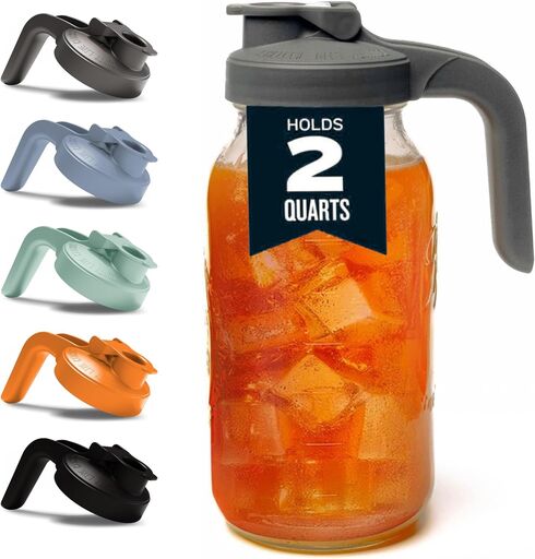 County Line Kitchen Glass Mason Jar Pitcher with Lid