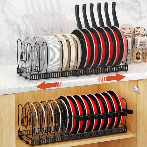 Housolution 2 Pack Pot Lid Organizer Rack