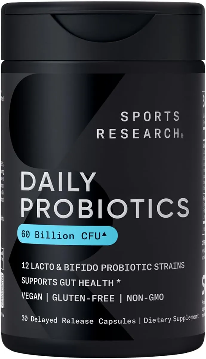 Sports Research Daily Probiotics with Prebiotics, 60 Billion CFU