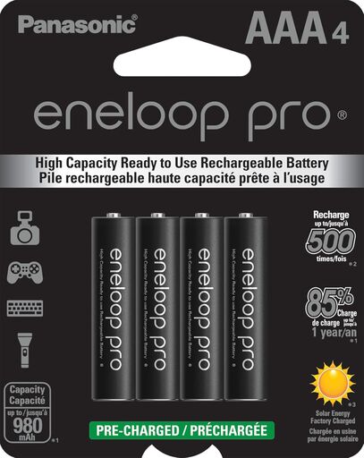 Panasonic Eneloop Pro AAA Rechargeable Batteries (4-Pack)