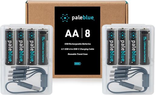 paleblue USB Rechargeable AA Batteries