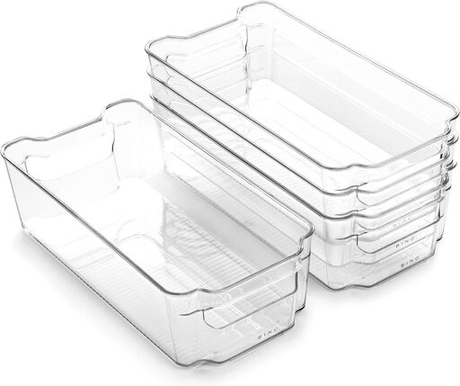 BINO Stackable Storage Bins, Medium - 4 Pack