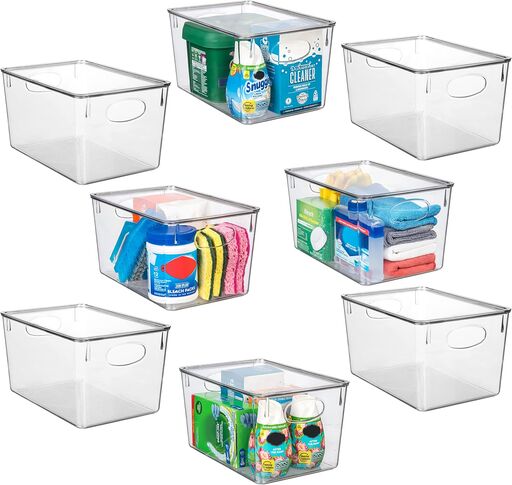 ClearSpace Plastic Storage Bins 8-Pack