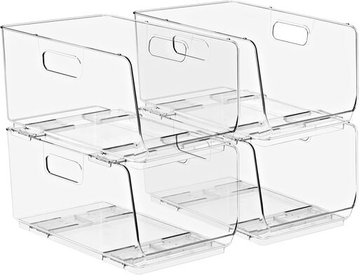 Sorbus Stackable Storage Bins Open Front