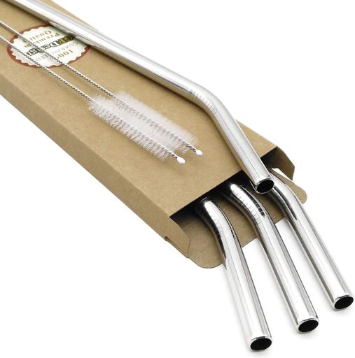 GFDesign Big Drinking Straws Reusable 12 Inches Bent