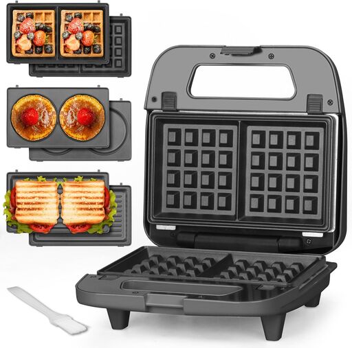Baker's Friend 3-in-1 Mini Waffle Maker