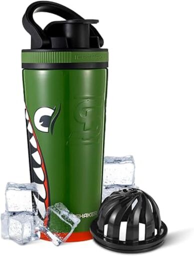 Ice Shaker Insulated Stainless Steel Shaker Bottle - 26oz