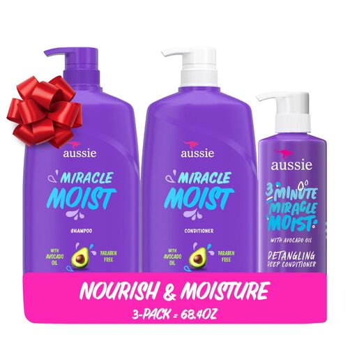 Aussie Miracle Moist Shampoo & Conditioner 3-Pack
