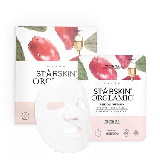 STARSKIN Orglamic Pink Cactus 2-Step Sheet Mask