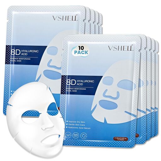 Hyaluronic Acid Face Sheet Mask - Set of 10