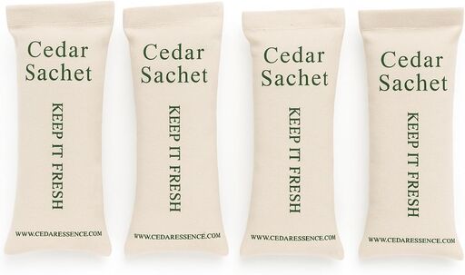 Cedar Essence Aromatic Cedar Sachet Shoe Fresheners 4-Pack
