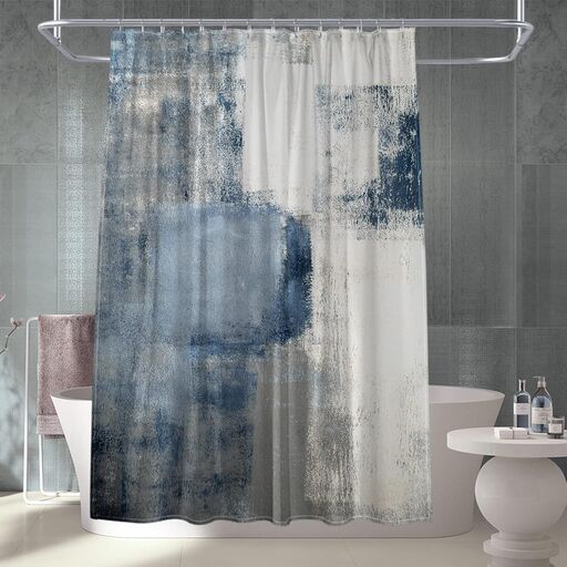 MitoVilla Navy Ombre Shower Curtain