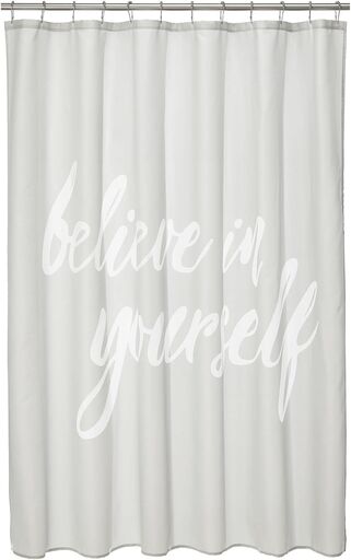 mDesign Decorative Believe in Yourself Print Shower Curtain