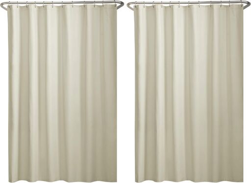 MAYTEX Water-Repellent Fabric Shower Curtain Liner