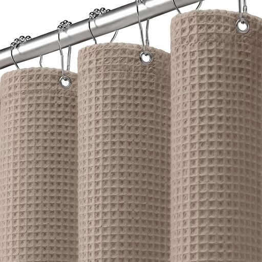Waffle Weave Shower Curtain - Beige