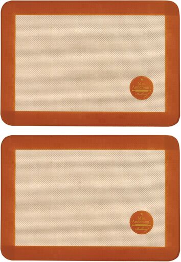Mrs. Anderson's Baking Non-Stick Silicone Quarter-Size Baking Mat Set