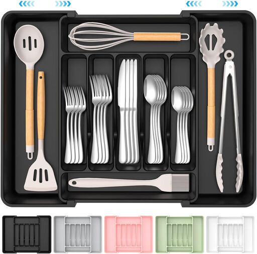 Ukeetap Extra Large Expandable Silverware Organizer