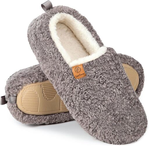 EverFoams Women's Soft Curly Full Slippers