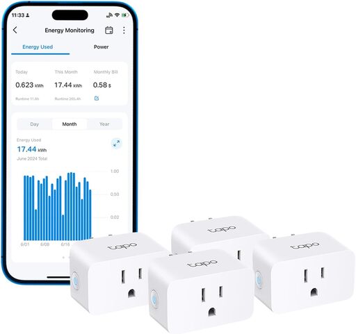 TP-Link Tapo P115 Smart Plug (4-Pack)