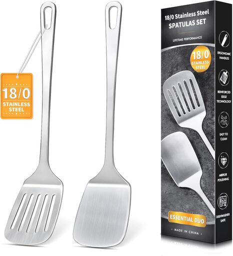 2-Piece Stainless Steel Spatula Set