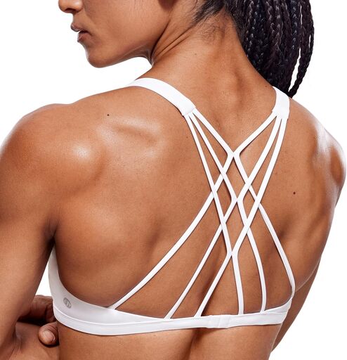CRZ YOGA Womens Criss Cross Sports Bra