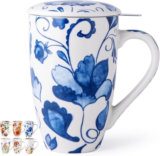 GBHOME Tea Mug with Infuser and Lid