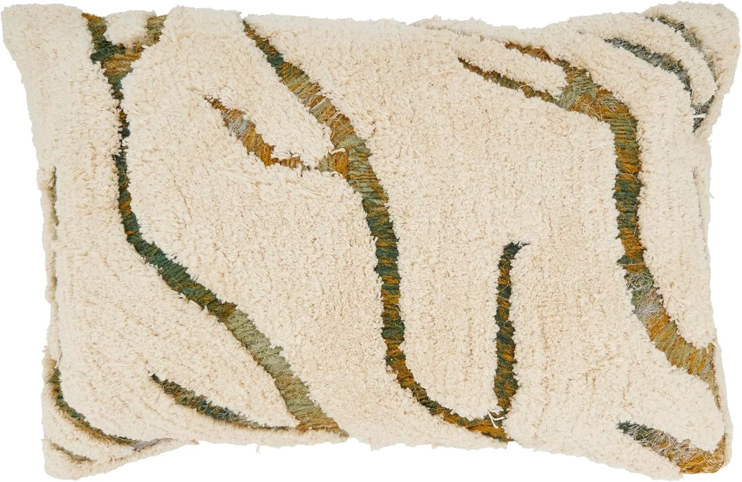 SARO LIFESTYLE Tufted Symmetry Embroidered Throw Pillow