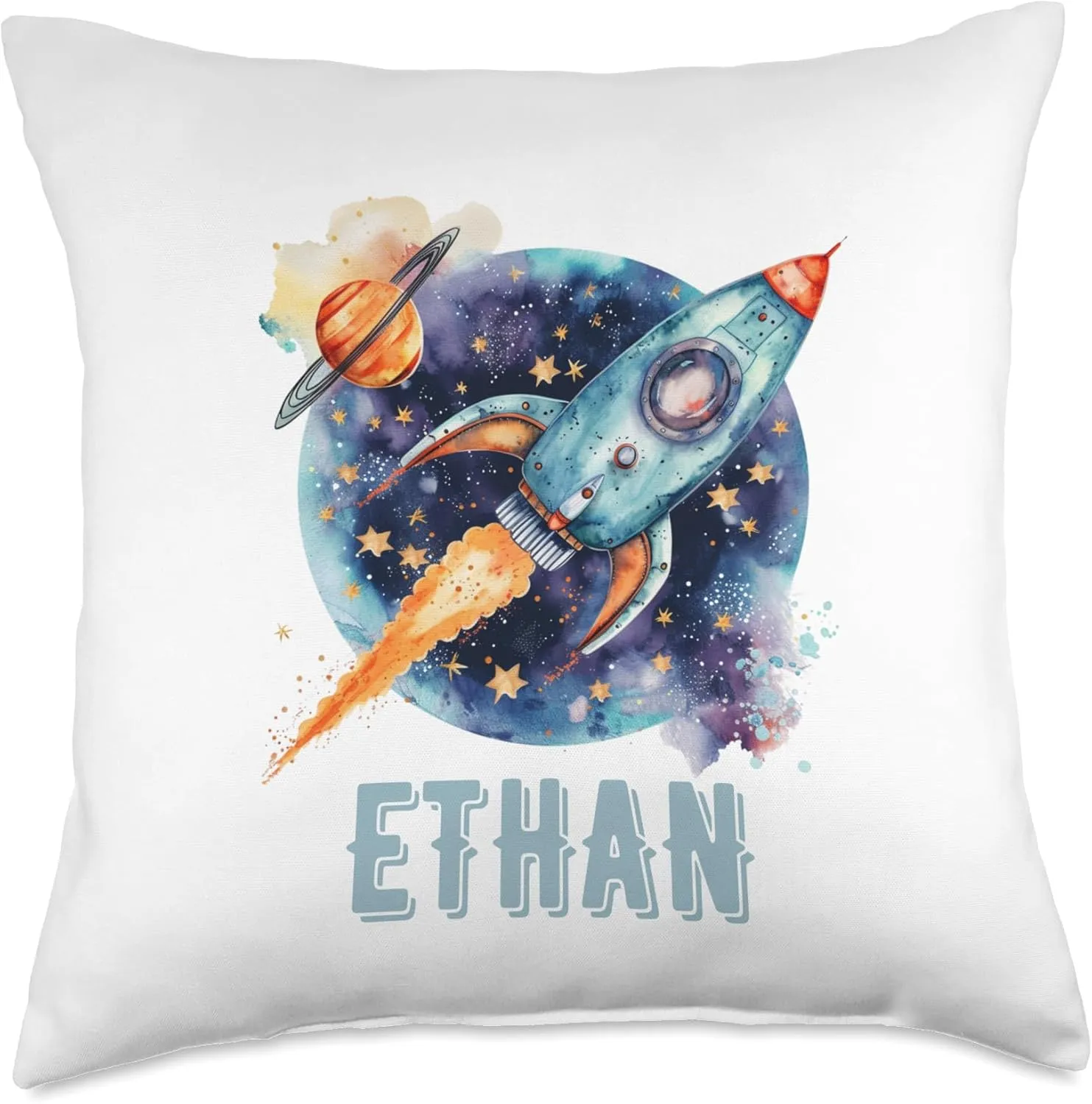 ETHAN Name Baby Boy Nursery Throw Pillow