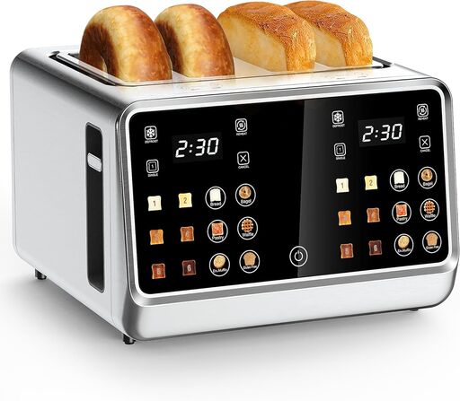 4 Slice Touch Screen Toaster with LCD Display