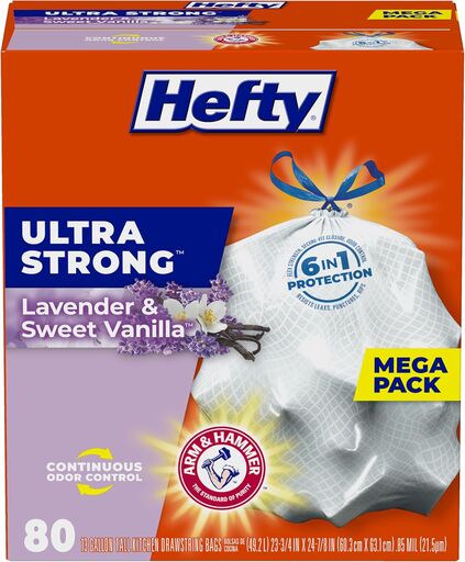 Hefty Ultra Strong Tall Kitchen Trash Bags, 13 Gallon