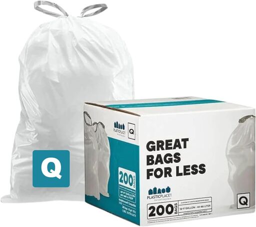 Plasticplace Custom Fit Trash Bags (Code Q, 200 Count)
