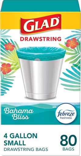 Glad Small Trash Bags 4 Gallon with Febreze