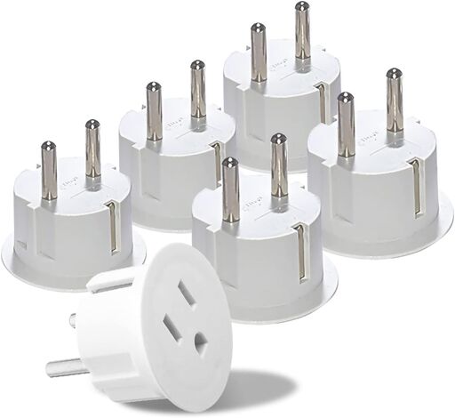 OREI Pack 6 European Travel Plug Adapter