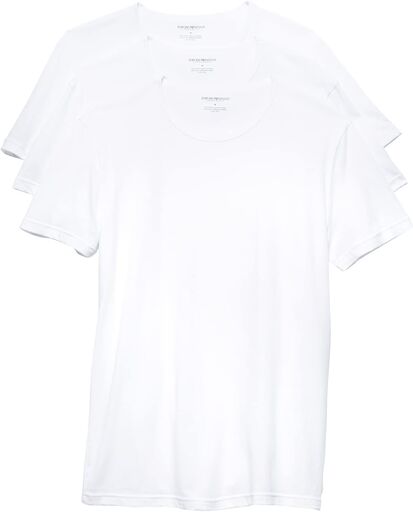 Emporio Armani Men's Cotton Crew Neck T-Shirt, 3-Pack