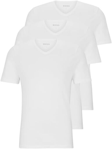 BOSS Mens 3-Pack V Neck Jersey T-Shirts