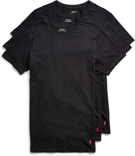 Polo Ralph Lauren Men's Slim Fit Cotton Crew Undershirts 3-Pack