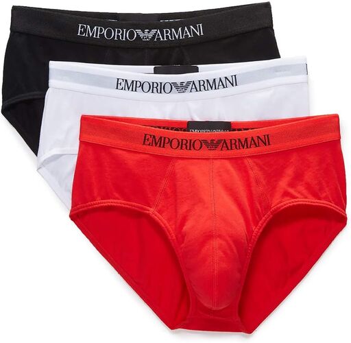 Emporio Armani Men's Cotton Briefs, 3-Pack