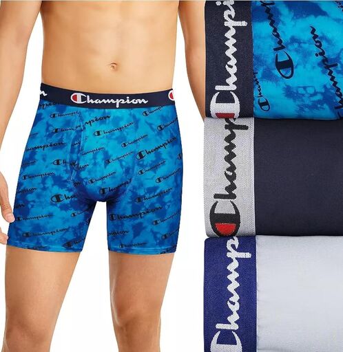 Champion Mens Everyday Active Lightweight Boxer Briefs - 3 Pack
