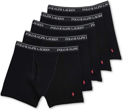 Polo Ralph Lauren Men's Classic Fit Cotton Boxer Briefs 5 Pack