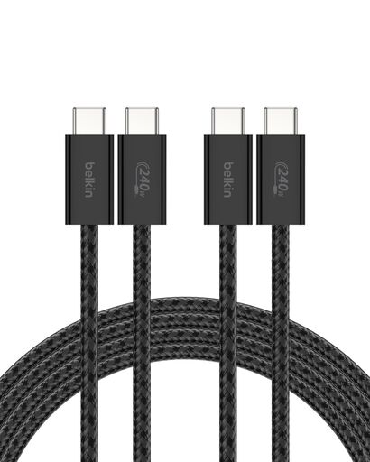 Belkin USB-C to USB-C Cable 2-Pack, 6.6ft, 240W