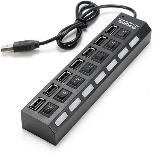 7-Port USB Hub with ON/Off Switch