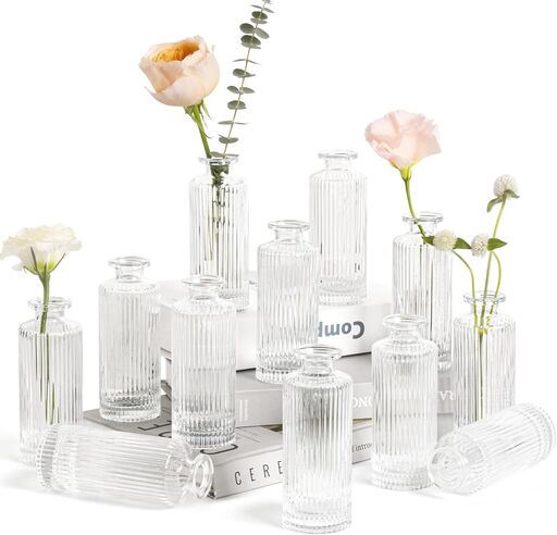 ComSaf Small Bud Vases Set of 12