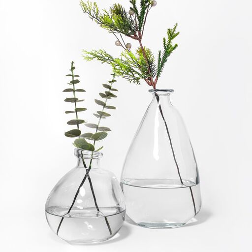 Clear Glass Balloon Vases - 2 Pack