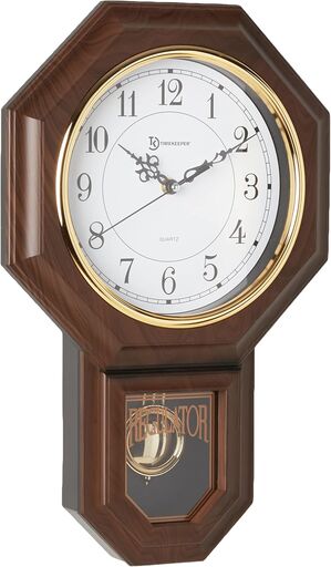 Timekeeper Essex Westminster Chime Walnut Wall Clock