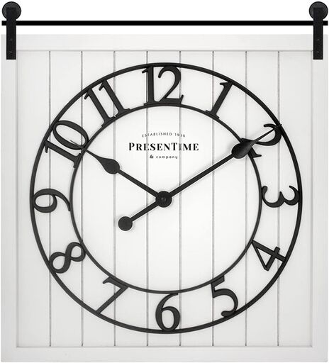 Presentime & Co Farmhouse Barn Door Clock
