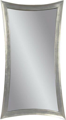 Bassett Mirror Hour-Glass Wall Mirror, Silver Leaf